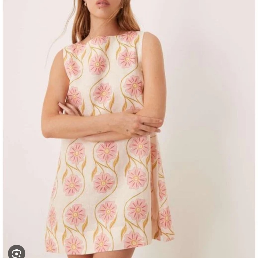 Vrg girl Pink Floral Mini Dress